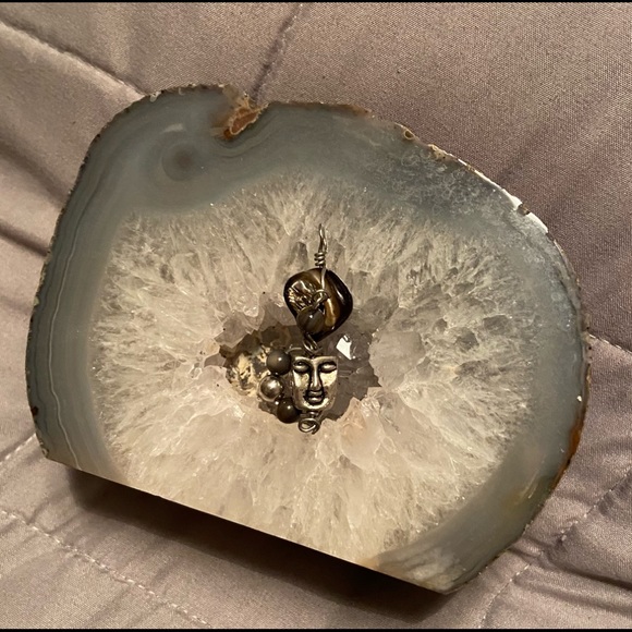 Designs by Janelle - Handmade Silver Wire Face Charm - Picture 9 of 11